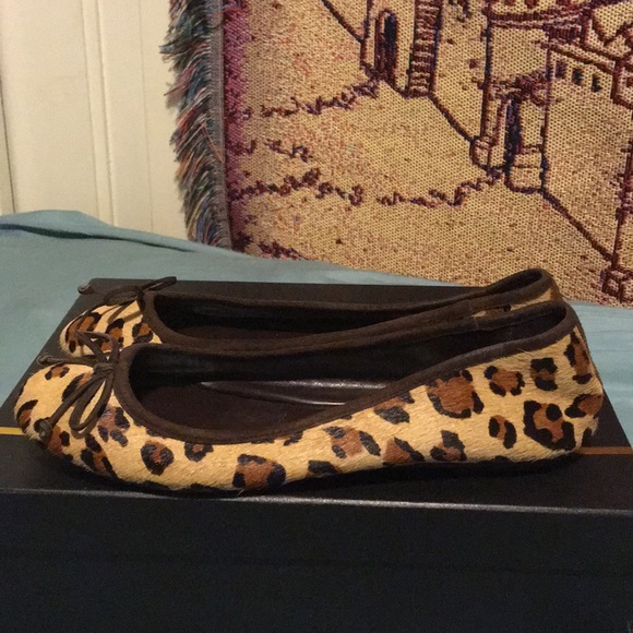 NWOT Ralph Lauren Leopard Ballet Flats Abira Size 8B - Picture 4 of 5